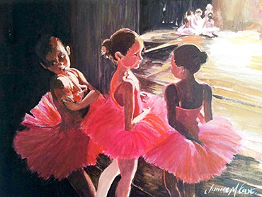 Paining of young dancers